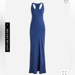 NWT- J. Crew Alicia cupro-blend racerback slip dress